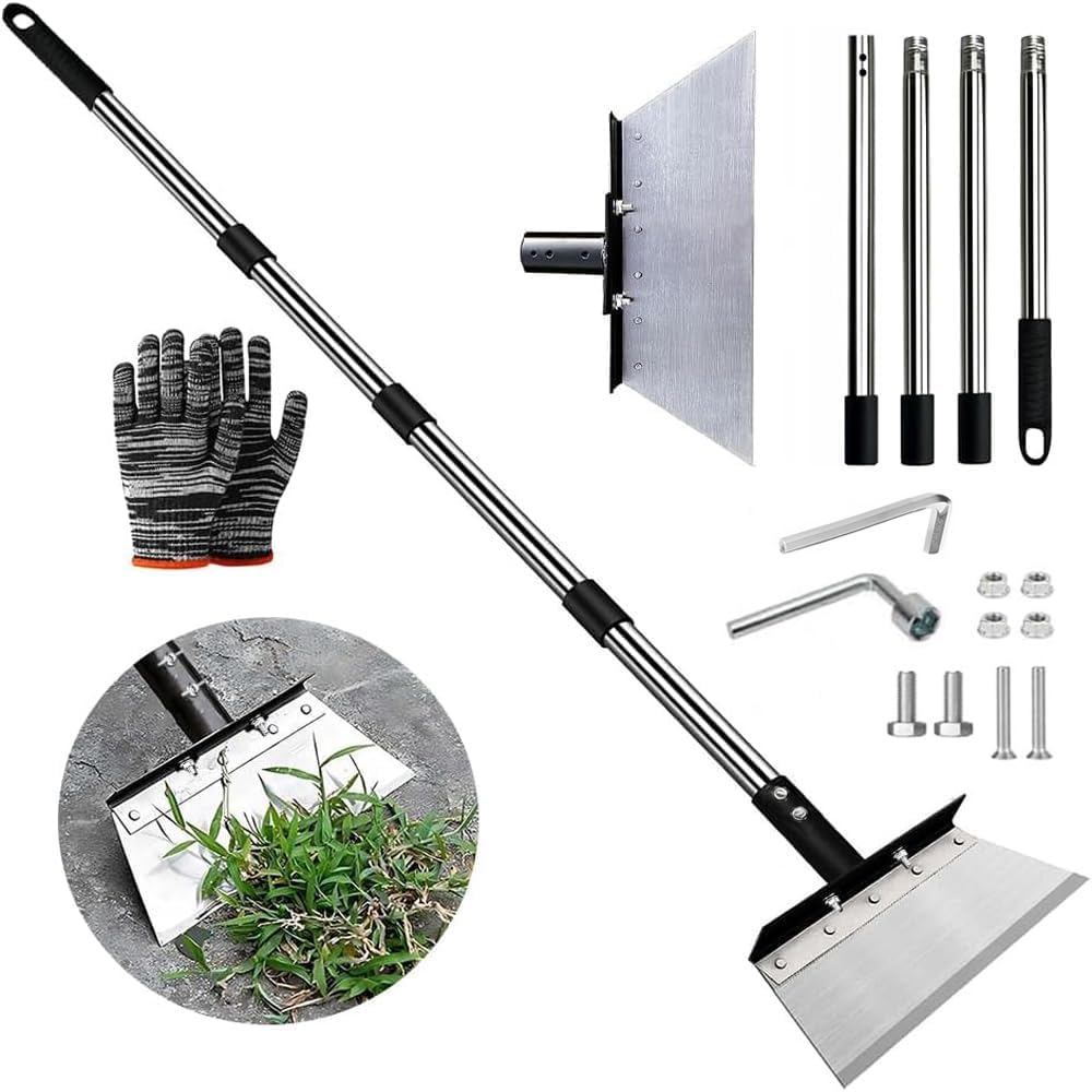 Pala Di Pulizia Multifunzionale Con Manico 163 cm,Pala Raschietto Da Giardino Piatta, Pala Per La Pulizia Del Giardino, Pala Per Diserbo, Per Diserbo, Giardino, Rimozione Del Ghiaccio