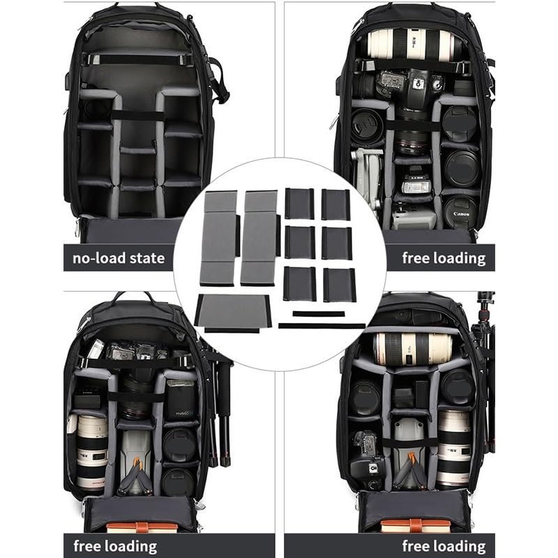 Borsa Reflex Zaino fotografico professionale impermeabile di grande capacità Borsa for fotocamera antifurto