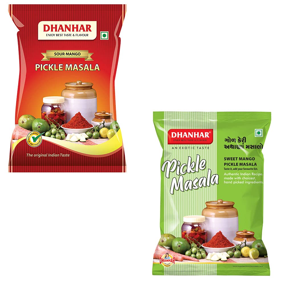Buy Dhanhar Combo of Sweet Mango Pickle (GOL Keri Aachar) Masala and