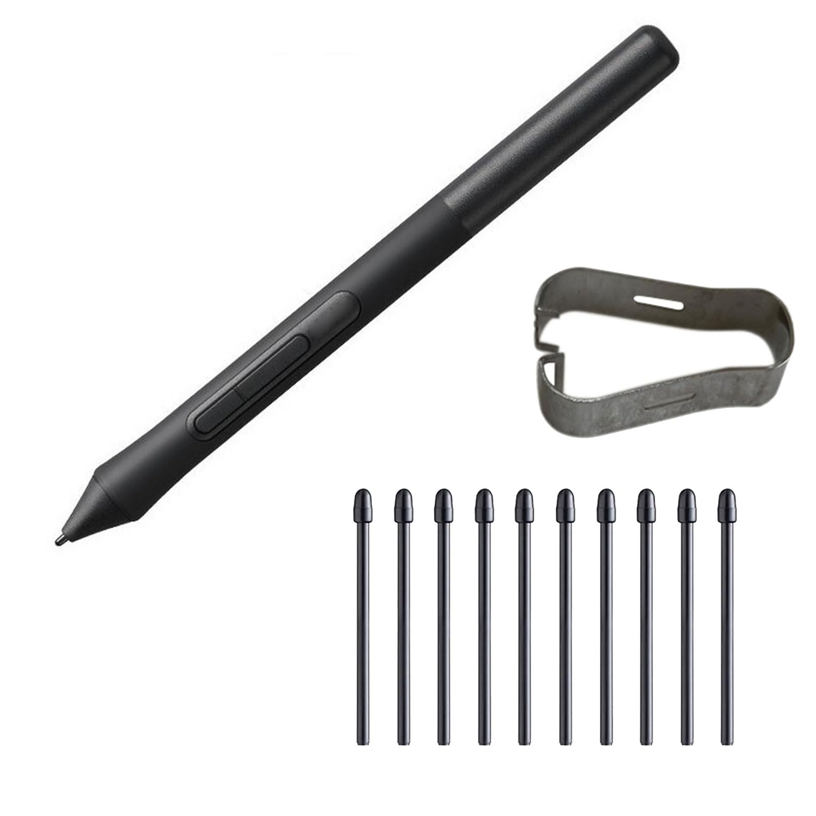 Montesy 50/40/30/20/10pcs Pen Nibs Tips and Clips for Pen 133 Pen Standard Pen Tip Replacement Accessories