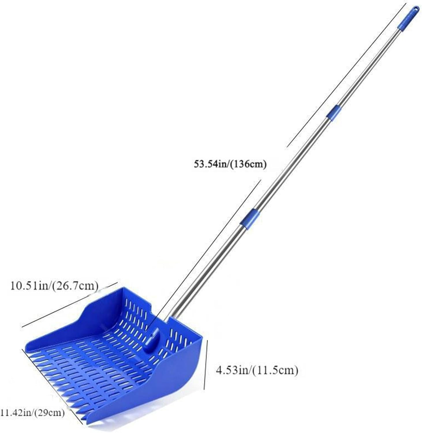 Chicken Poop Scooper,Ergonomic Detachable Heavy Duty Poop Scooper | Sand Sifting Shovel Rake - for Garden Yard Farm Patio Lawn