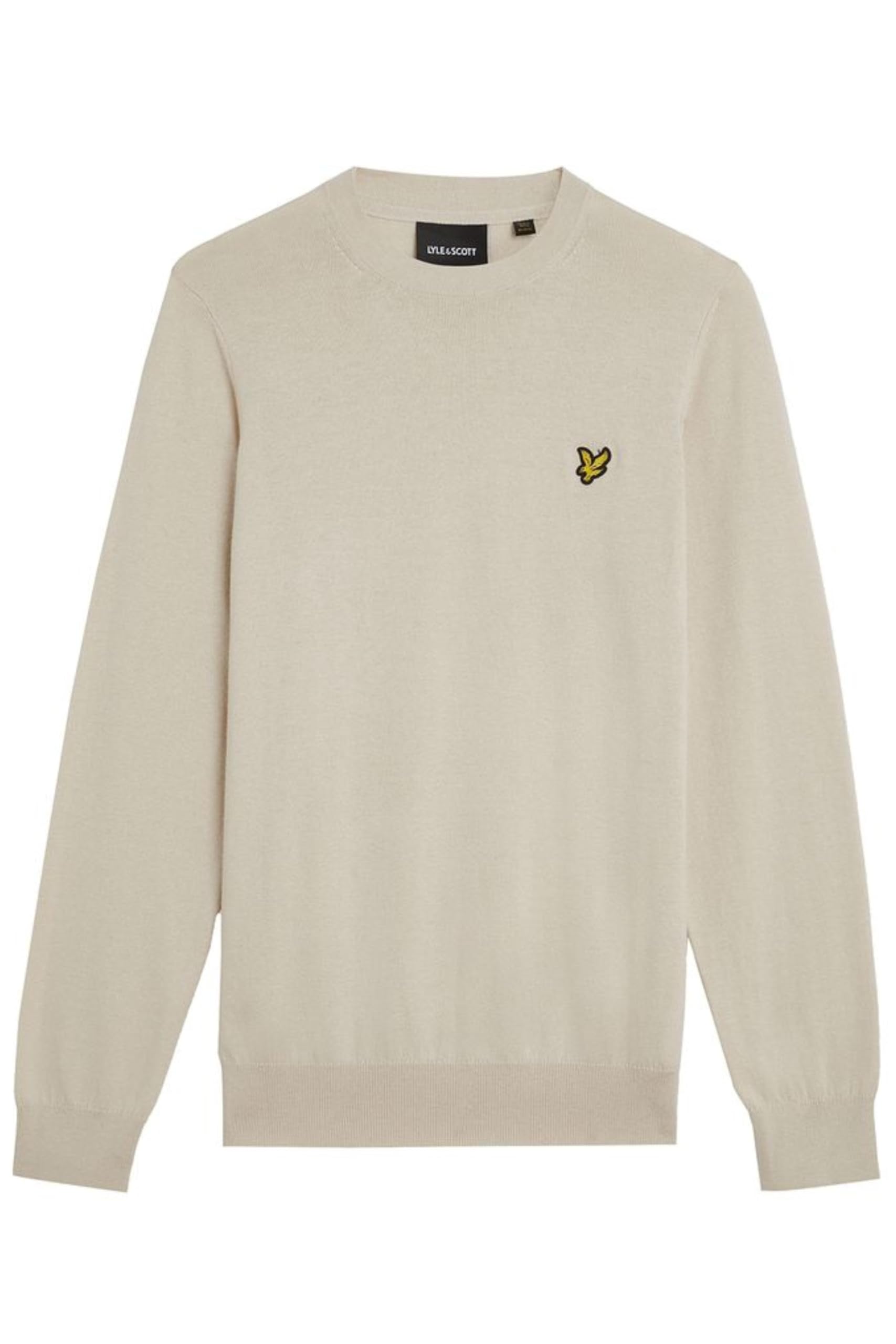Lyle & Scott Herren-Golfpullover aus Baumwoll-Merinowolle mit Rundhalsausschnitt