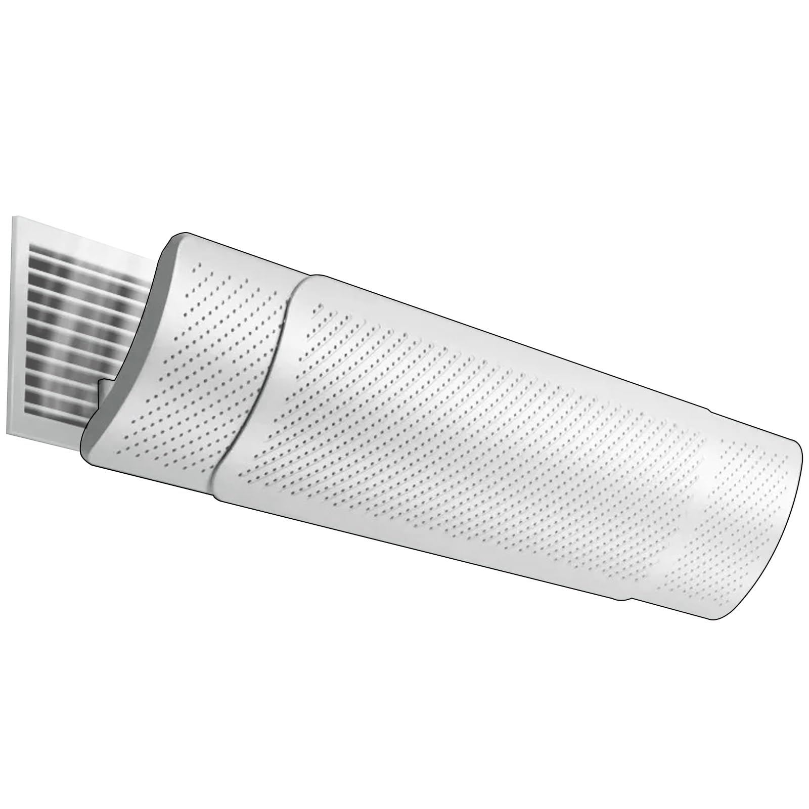 WUXTOKV Air Conditioner Vent Deflector, Retractable AC Air Deflector for Ceiling Registers, 180° Rotatable, Fits 6 in Wide Vents(85–95cm/33-37in)