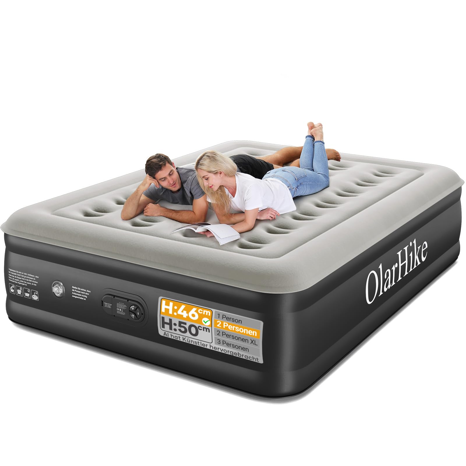OlarHike Luftmatratze Selbstaufblasend 140x200 2 Personen Camping Gästebett