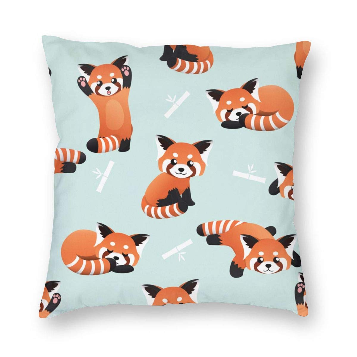 Amazon Co Jp クッションカバー 60 60cm 正方形 可愛いレッサーパンダ おしゃれ 北欧 雑貨 ソファ背当て 装飾枕カバー 座布団カバー 抱き枕カバー インテリア飾り 車用 家庭用 レストラン用 ホテル用 1枚セット ホーム キッチン