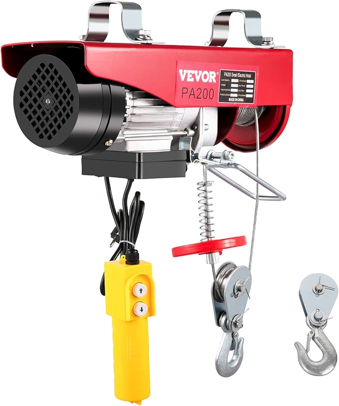 Happybuy 440 LBS Lift Electric Hoist, 110V Electric Hoist, Remote Control Electric Winch