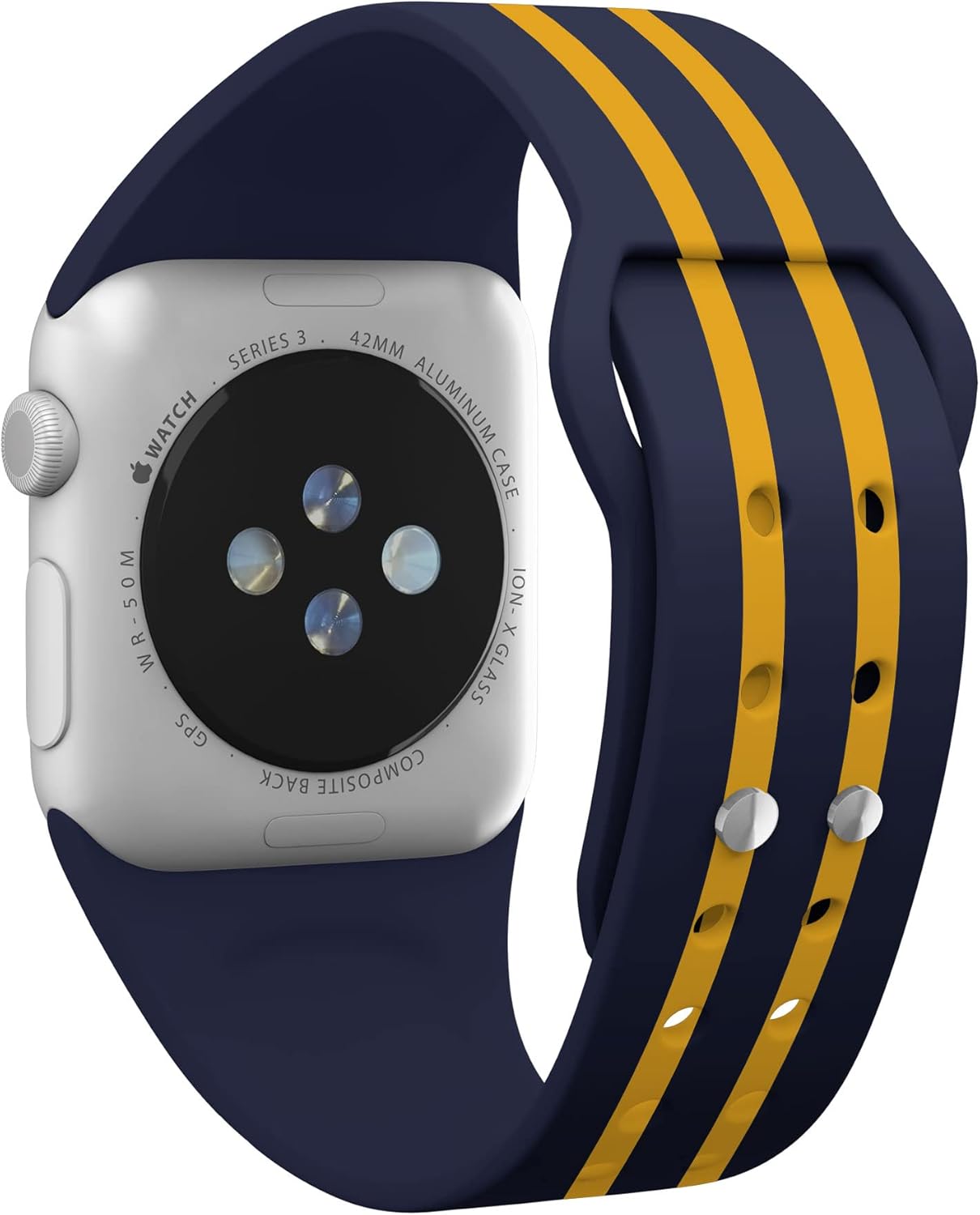 Affinity Bands West Virginia Mountaineers HD NCAA Watch Band Compatible with Apple Watch - All Series
