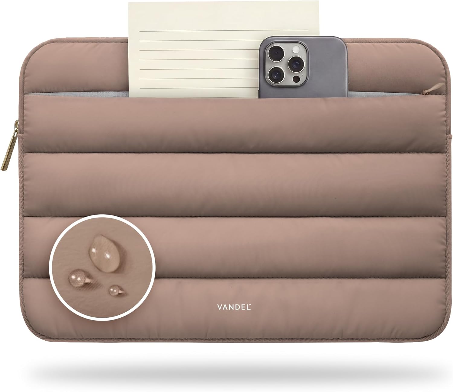 Vandel Puffy Laptop Sleeve Case for 13-14 inch Laptop Sleeve Bag Case 13.3 Inch with Zipper Pocket, Compatible with MacBook Air 13, Pro 14/13 iPad Pro 12.9, HP Dell ASUS, Computer Bag Cover