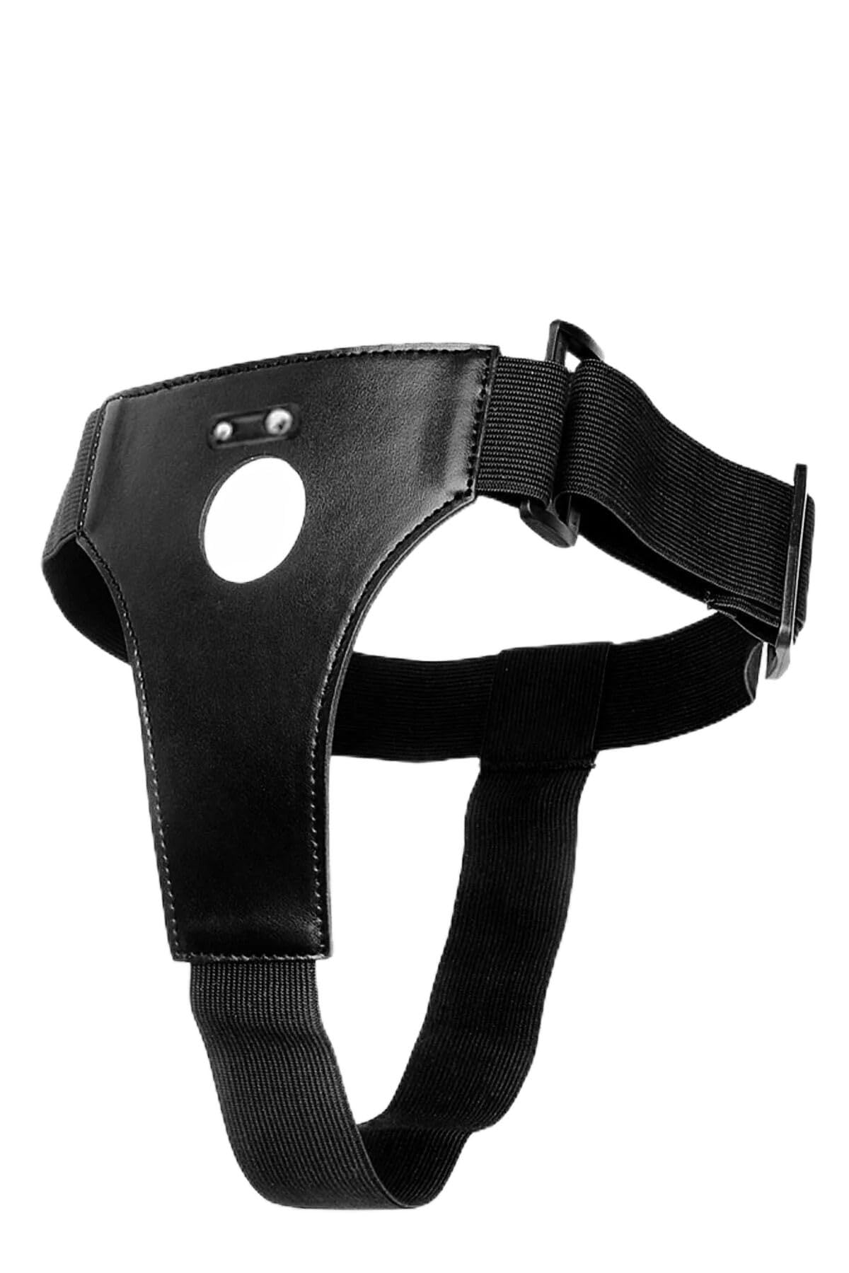 TruvaShop Suni Deri Belden Bağlamalı Strapon Protez Takma Penis Kemeri siyah