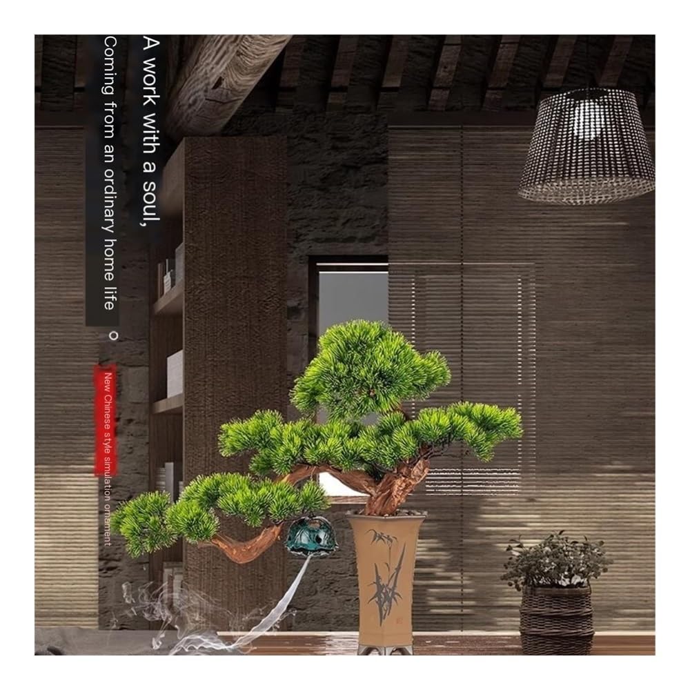 Sztuczne rośliny Sztuczne drzewko bonsai w doniczce – wystrój biura, salonu, domu i hotelu