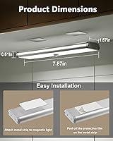 Vista 5 de SZOKLED Iluminación inalámbrica para debajo del gabinete de 58 LED, luces nocturnas con sensor de movimiento RGB con control remoto, luces