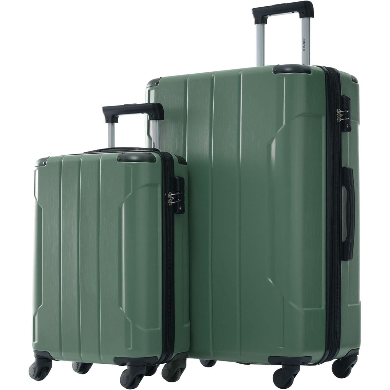 Merax Luggage Sets 2 Piece Suitcases with Wheels, Hardshell ABS Expandable and Lightweight, TSA Lock, Spinner Wheels, Carry On Luggage with Corner