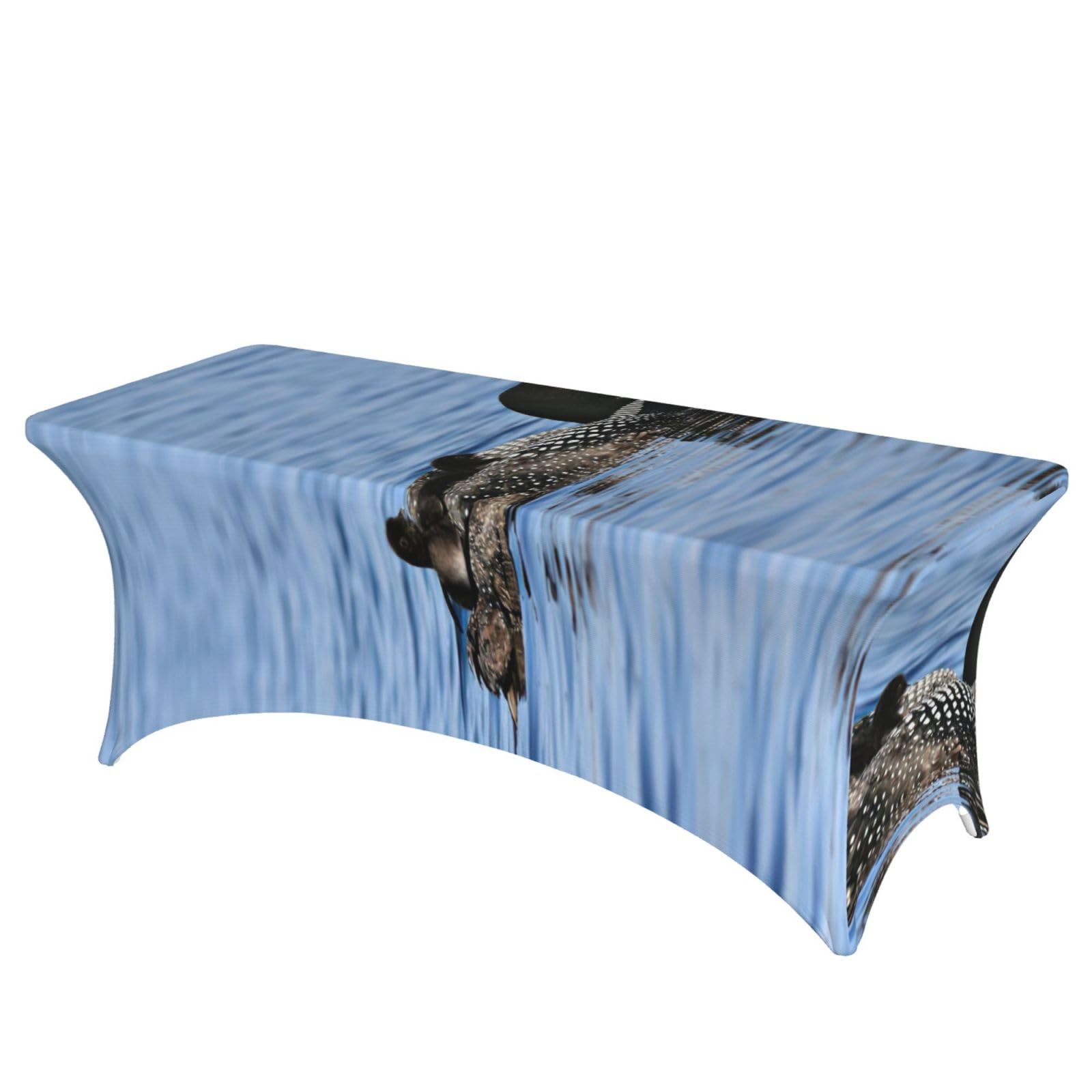 Nappe extensible élasthanne oiseaux 1,8m pour décorer un repas de mariage