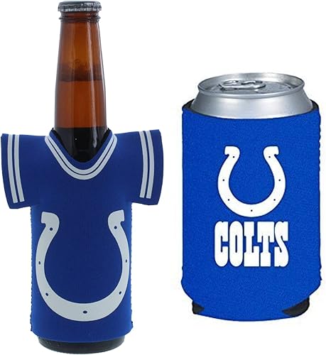 Miniatura 23 de Soporte aislante para latas y botellas de fútbol, hielera Huggie (escudo verde de Nueva York/logotipo (Jets)