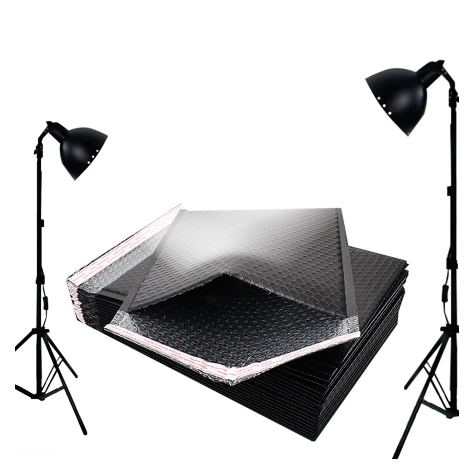 ZZSRJ 50 Morceaux d'enveloppe de Bulle Noire Sac d'emballage d'entreprise bordée de Sac d'expédition d'enveloppe Ziplock (Color : 18x20cm 50pcs)