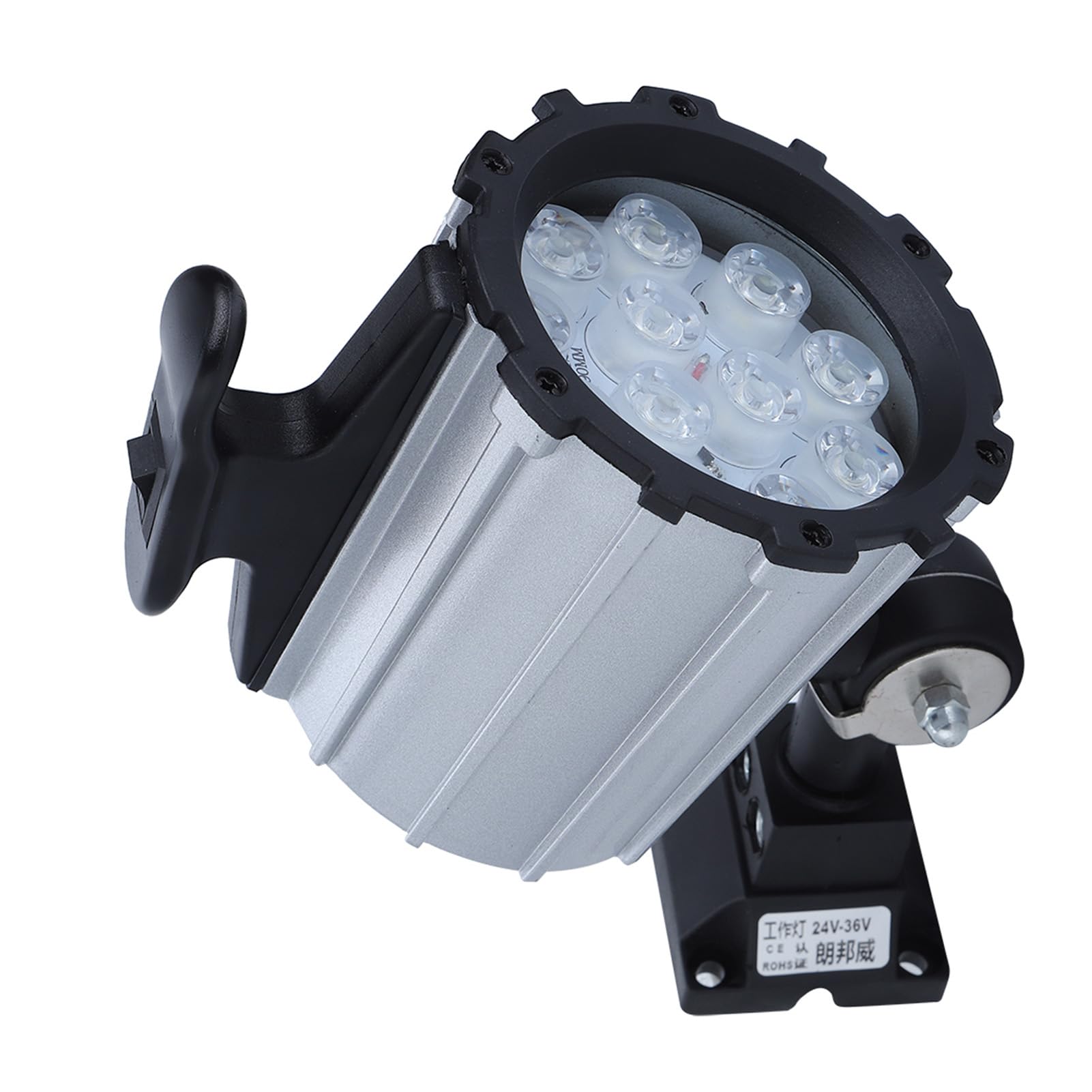 Braccio regolabile per lampada da lavoro a LED da 12 W 24 V, design anti acqua per utensili CNC, torni, trapani; Alta luminosità, facile installazione