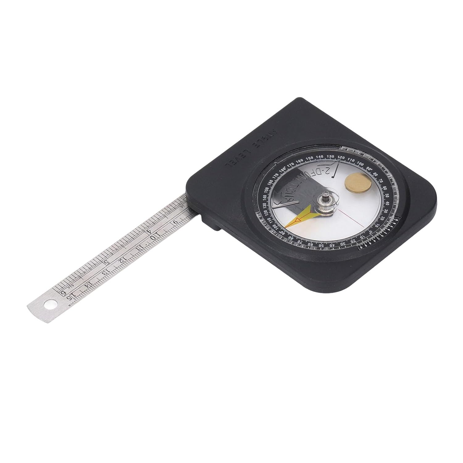 Magnetic Angle Finder Protractor Locator with Removable Stainless Steel Ruler for Precise Angle Measurement in Construction Woodworking Metalworking