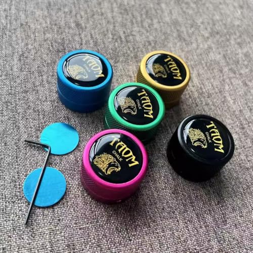 YEUEK TAOM Pool Chalk Holder Round Shaped Practical Tool Billiards Accessories Magnetic Mini Chalk Tip Case Container Round Box Billiards by YEUEK - Image 9