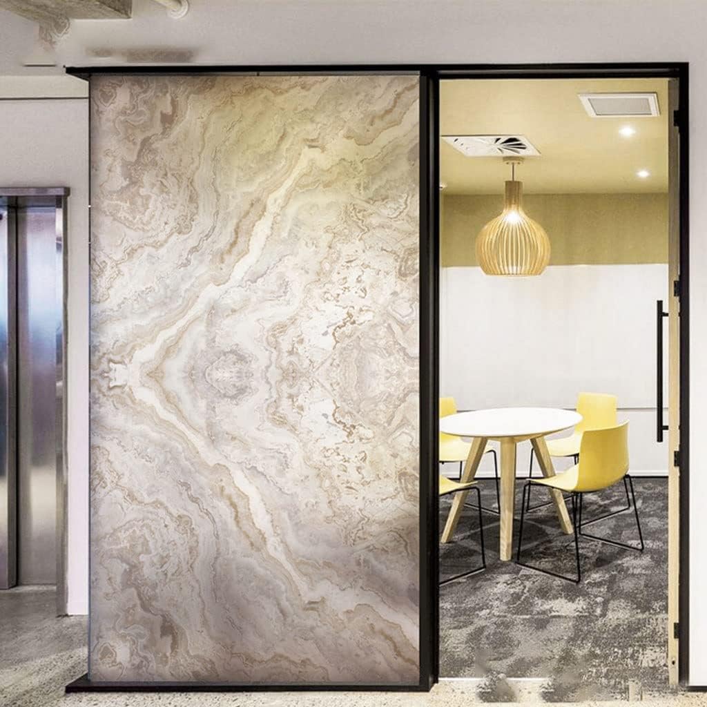 Window Film Window Stickers Window Glass Sticker Marble Office Partition Frosted Window Film Suitable for Bathroom Toilet Anti-peep Window Film Window Privacy Film Glass Sticker(C,45 * 120 cm)