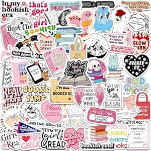 60 calcomanías de libro para Kindle, calcomanías de lectura para lector adulto, calcomanías de vinilo para botella de agua, regalos Kindle para niñas (libro)
