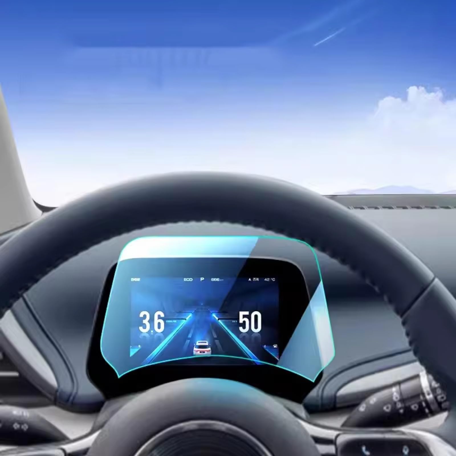 Protector de Pantalla de Cristal Templado para Consola GPS de infoentretenimiento del BYD Atto 2022-2023. Accesorios para navegador GPS.