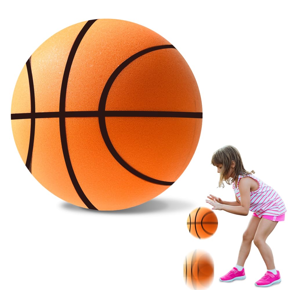 Ballon De Basket Silencieux En Mousse - Taille 7 Ou 5, Pour Usage Intérieur, Rebond Optimal