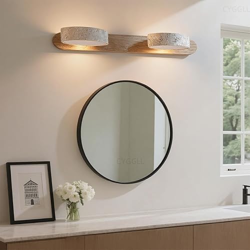 Miniatura 9 de Lámparas LED lineales para baño, sobre espejo, accesorios de iluminación de tocador de granja, tocador de baño, aplique de pared de piedra de