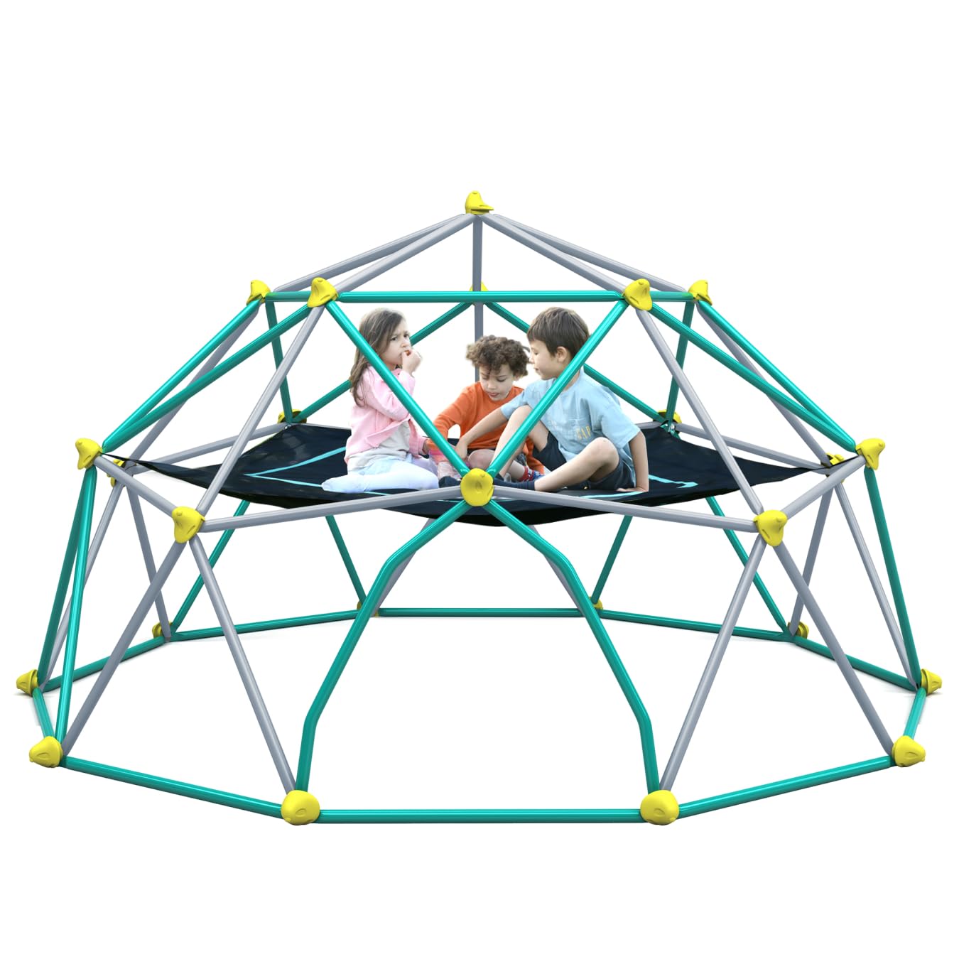 13ft Climbing Dome with Canopy, Geometric Dome Climber,1000 LBS Capacity, UV Resistant Steel, Be Applicable Backyard Jungle Gym Outdoor Garden, Green