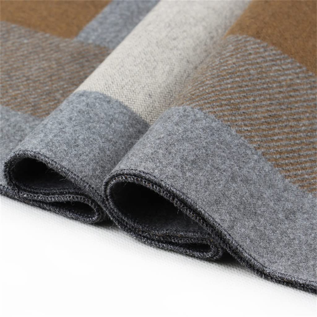 Zimowy męski modny szalik w kratkę męski szalik biznesowy z imitacji wełny koreański męski szalik biznesowy (A 180 * 30 cm) (B 180 * 30 cm)