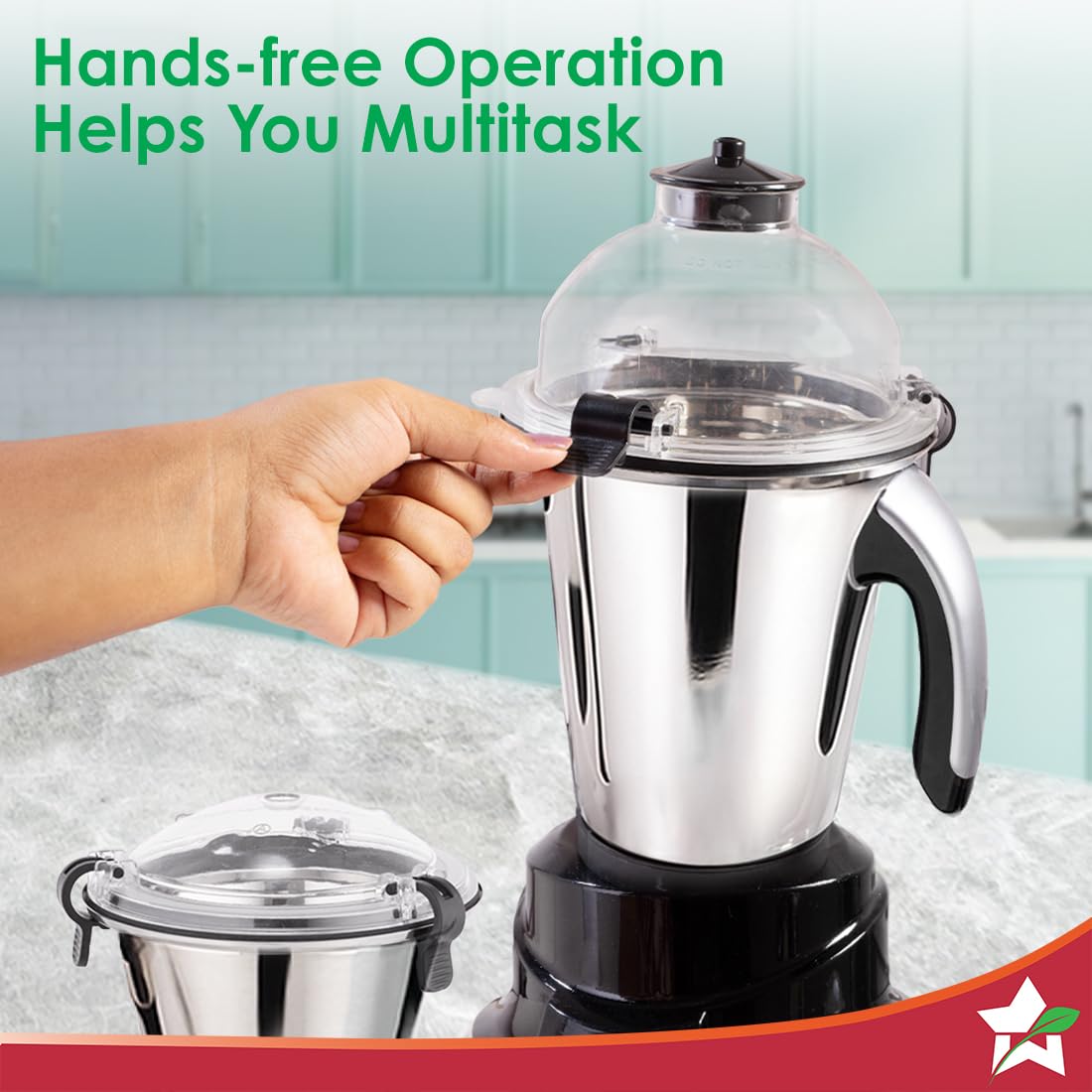Wonderchef Galaxy Mixer Grinder - 1000W Copper Motor -6