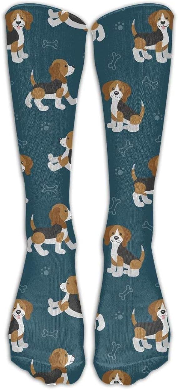 Amazon Co Jp かわいい漫画の犬の子犬ビーグル犬アウトドアスポーツ長い靴下ストッキング ファッション