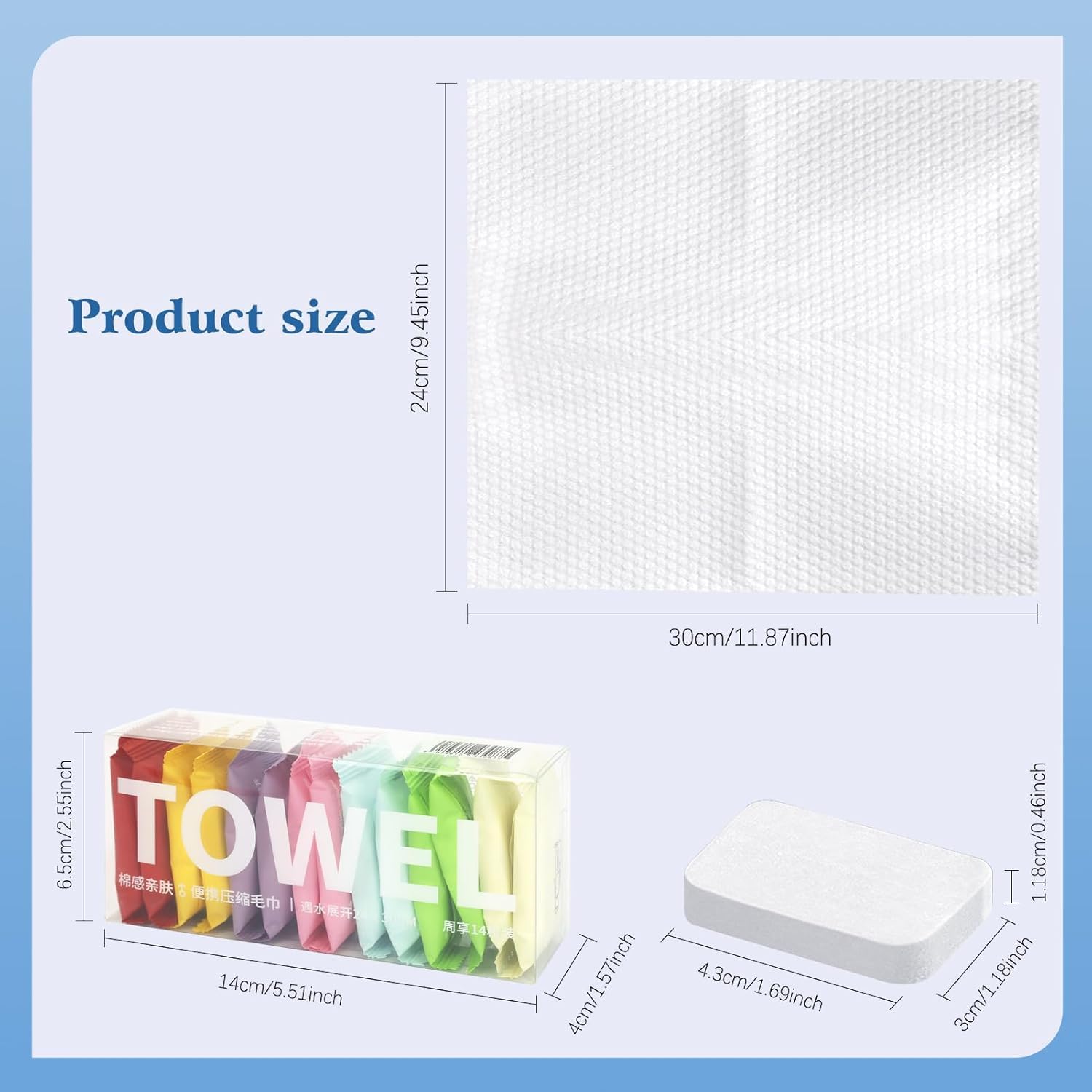 mexine 28 Pieces Mini Compression Towel Tablet, Disposable and Reusable Towels, Pure Cotton Portable Compression Towels, Individually Packaged, Suitable for Outdoor Travel and Sports