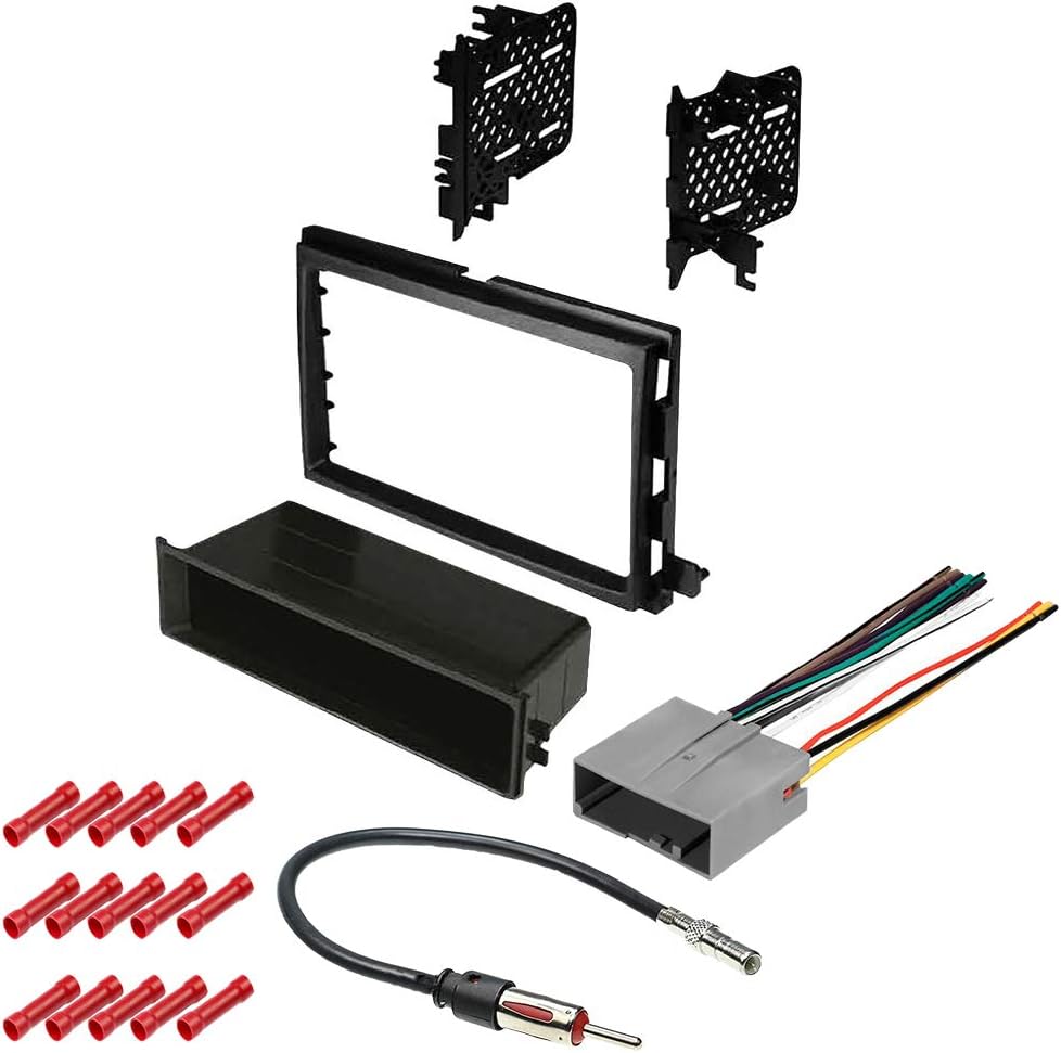 CACHÉ KIT1040 Bundle with Car Stereo Installation Kit for Ford Edge –2007 – 2010 in Dash Mounting Kit, Antenna, Harness for Single or Double Din Radio Receivers (4 Item)