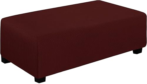 Miniatura 94 de Easy-Going Funda Elástica para Otomana Longitud 20-30 pulgadas Taburete de Almacenamiento Plegable Protector de Muebles Funda Rectangular Suave con