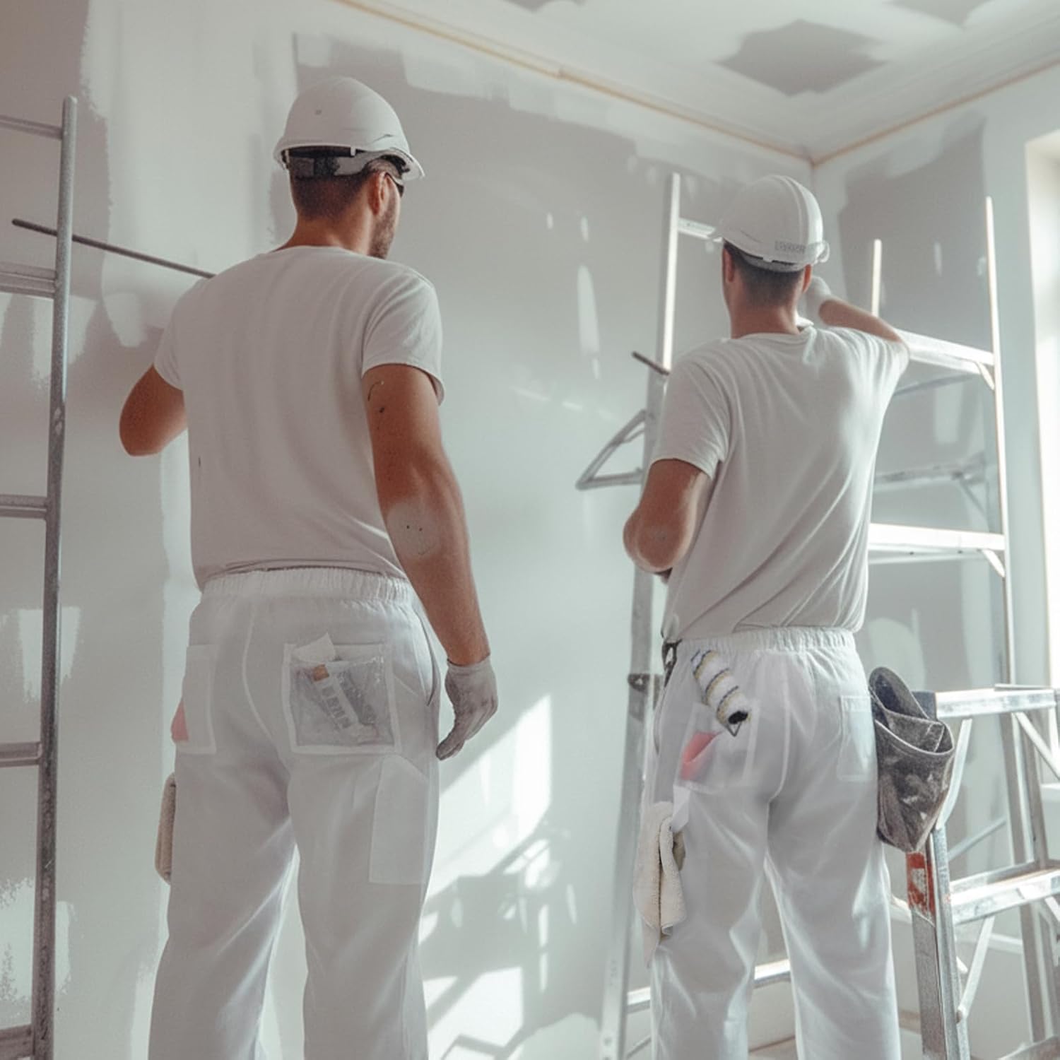 Pullover Painter's Pants with 6 Pockets Plus Hammer Loop Pants for All Types of Men Paint Jobs Lint Free Anti-Static