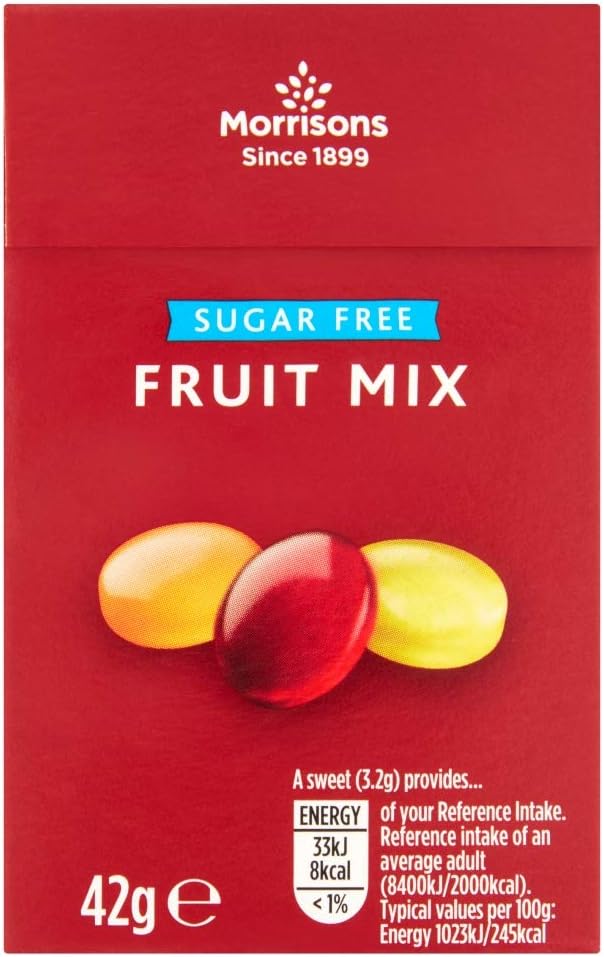 Morrisons Sugar Free Mixed Fruit Sweets , 42 g Amazon.co.uk Grocery