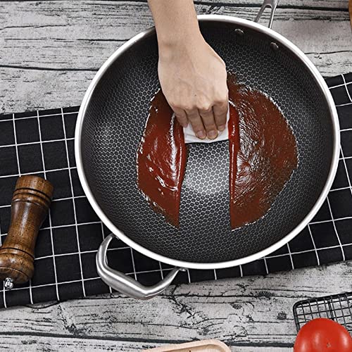 Wok de acero inoxidable antiadherente 34 cm miniatura 7