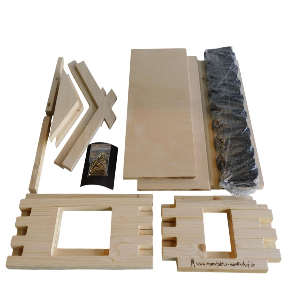 Vogelhaus Bausatz (groß), Schiefer grau Manufaktur Martinshof L: 44,00 cm B: 38,50 cm H: 28,50 cm Vogelhaus, Vogelvilla, Vogelhäuschen selber Bauen Futterhaus. Garten. Herbst. Futterplatz. Fütterung.
