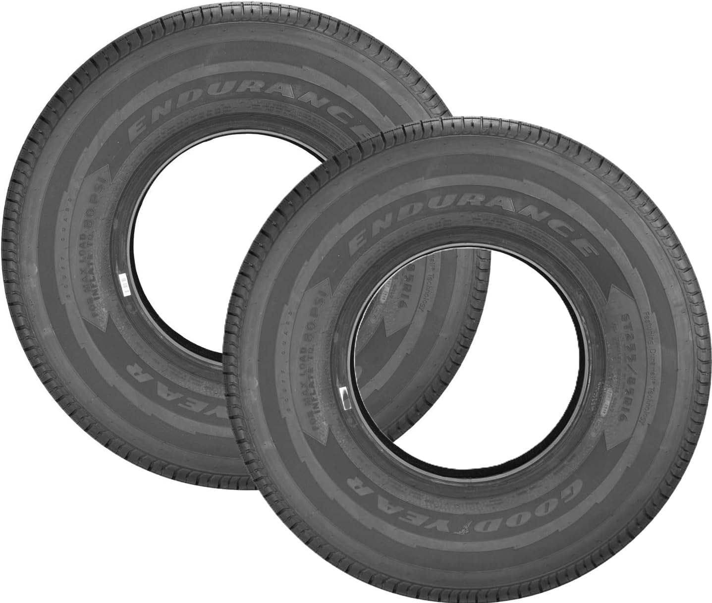 2-Pack Fits Goodyear Endurance All Season Trailer Tire ST215/75R14 Load Range D BSW