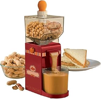 Mini Peanut Butter Machine, 500Ml Home Electric Grain Grinder Nut Butter Manufacturing for Coffee Corn Peanut Cashew Hazelnut Grain Mill