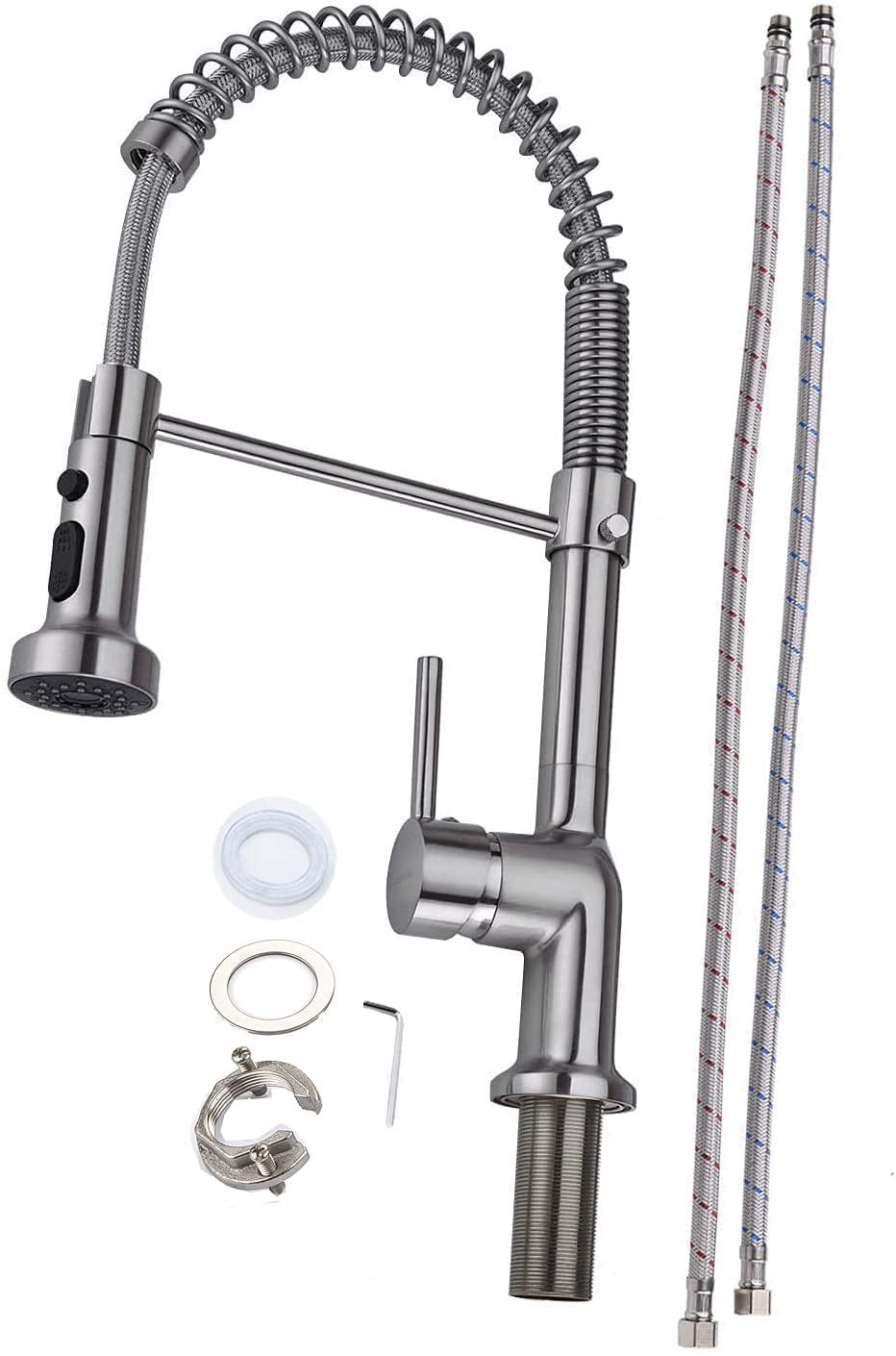 WENKEN Kitchen Tap, Kitchen Mixer Tap, Brushed Nickel Kitchen Sink Tap