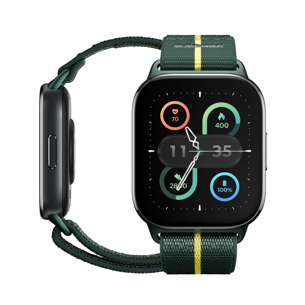 Motorola moto watch fit, PANTONE Trekking Green, 1.9" OLED Display, Fitness Smartwatch, 16-Day Battery, Android Compatible with Co2 offset