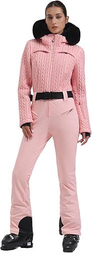 Miniatura 7 de GSOU SNOW Trajes de esquí para mujer de una pieza para snowboard invierno impermeable resistente al viento para deportes al aire libre
