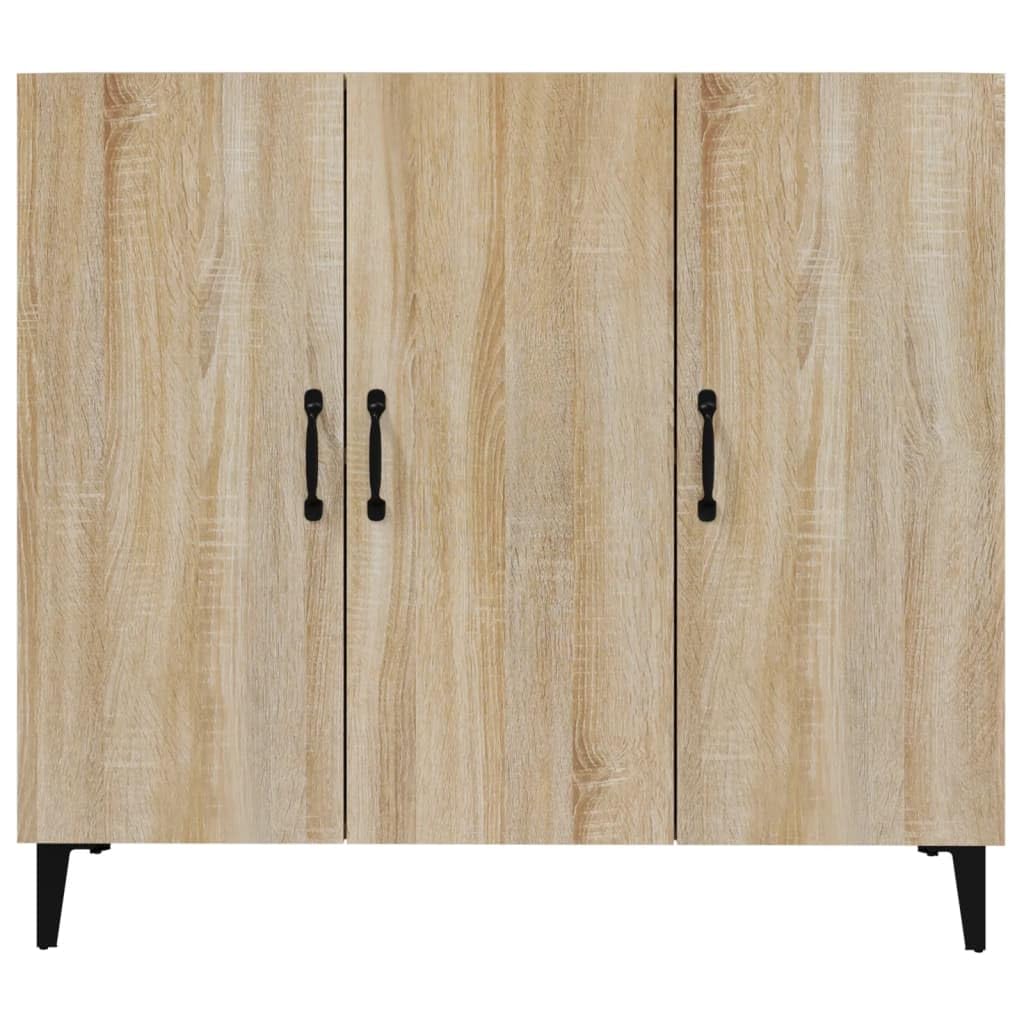 vidaXL Aparador Armario Auxiliar Alacena Mesa Consola Entrada Pasillo Vestíbulo Recibidor Mueble de Madera Contrachapada Roble Sonoma 90x34x80 cm