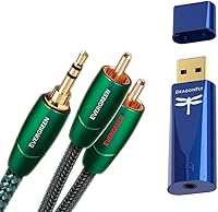 Vista 1 de AudioQuest Dragonfly Cobalt USB Convertidor digital a analógico con interconexión de audio Evergreen de 3.3 ft