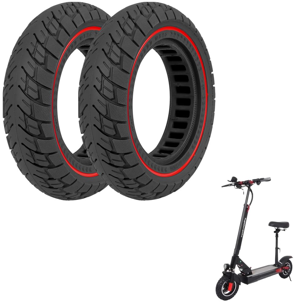 10-inch Tires 10x2.5 Solid Rubber Tire for KugooKirin M4, iEnyrid M4, iEnyrid M4 Pro,【Groove Width 37mm】Off-Road Replacement Tires, Anti-Shock Puncture(2 Pcs)