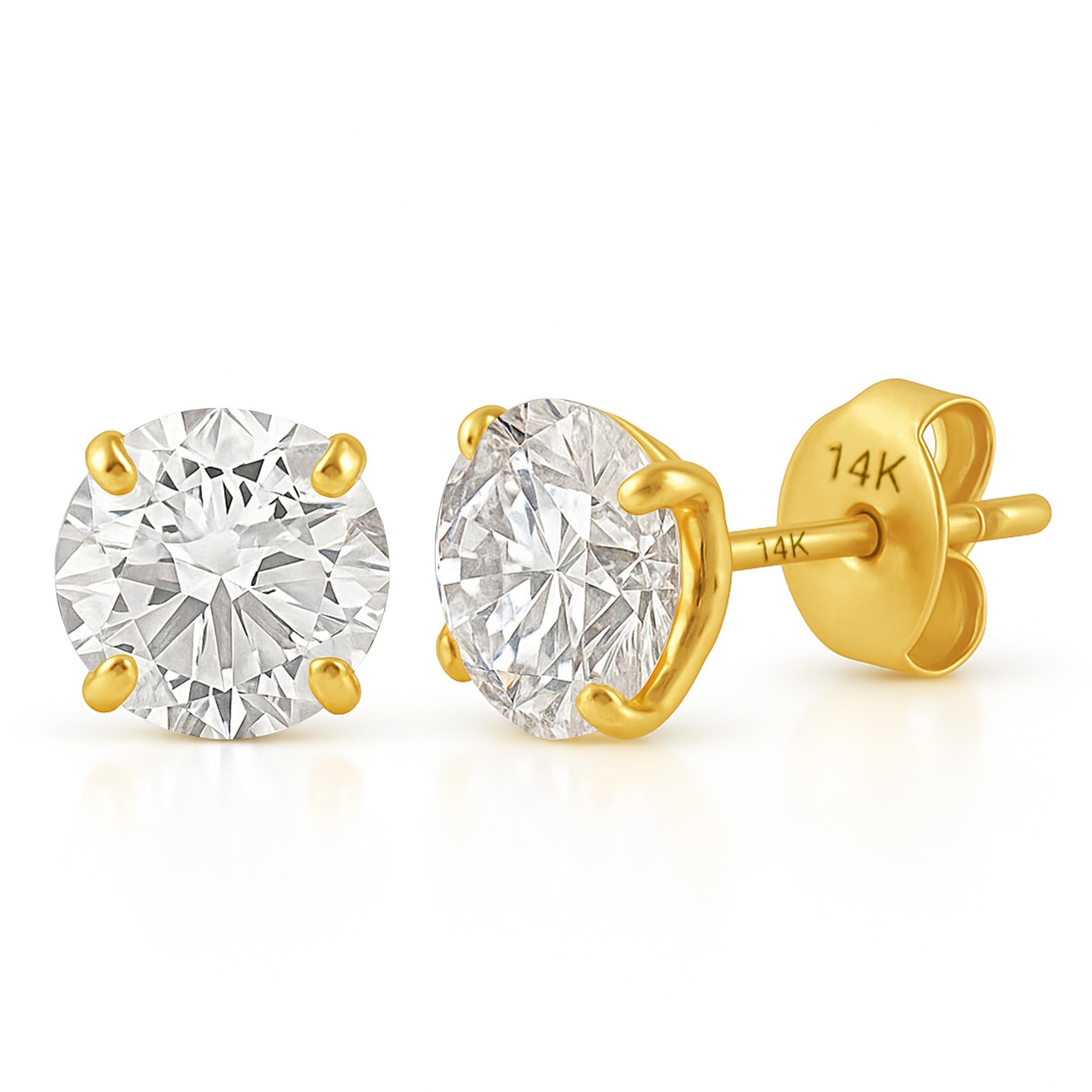 MAX + STONE 14k Gold CZ Studs