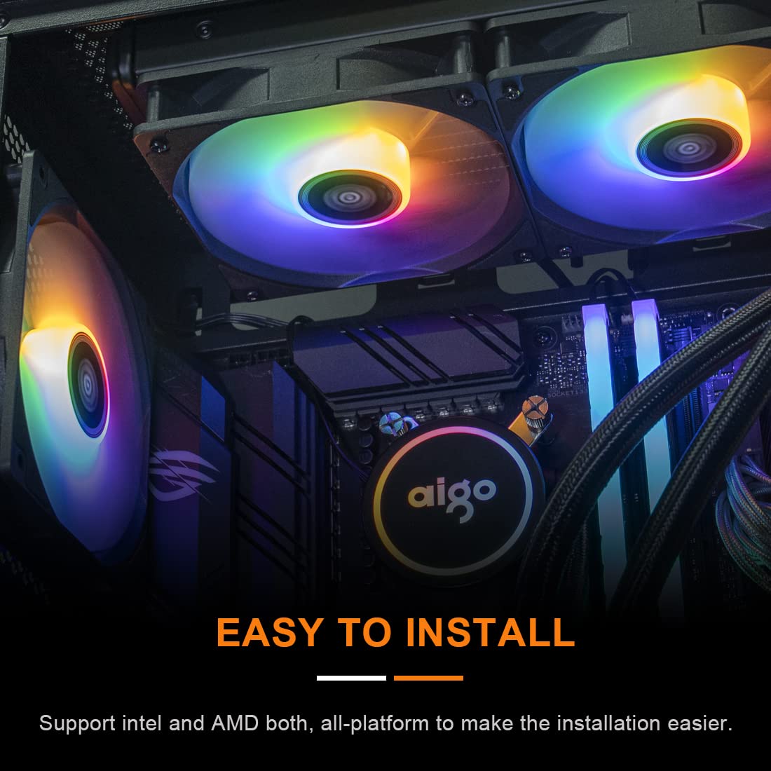 aigo AC SE 240 液体CPUクーラー DarkFlash Aigo AC SE 240 Cooler – iGeek Megastore