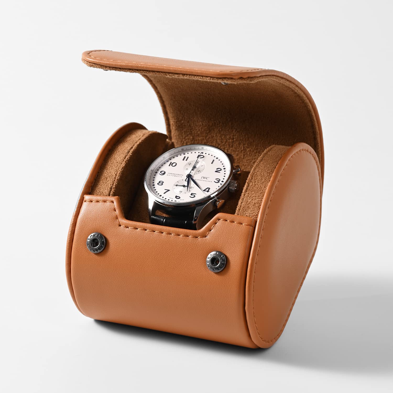Oirlv Luxus PU Leder Uhrenrolle Uhrenbox Für Geschenkbox Weihnachten Jubiläum Geburtstag(Braun)