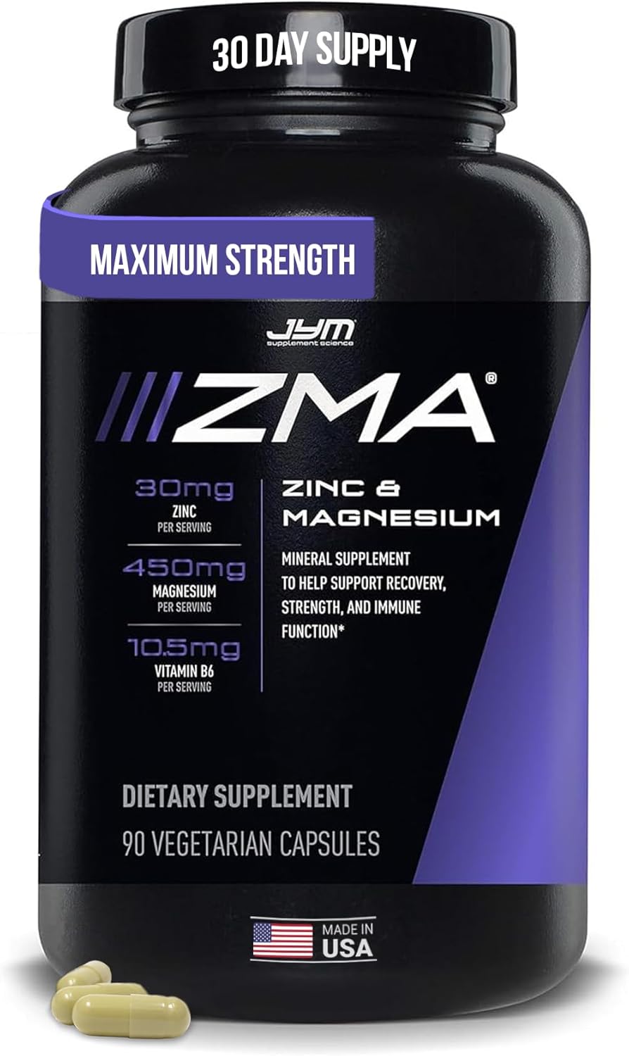 ZMA JYM, Zinc & Magnesium Supplement - Zinc, Magnesium and V...